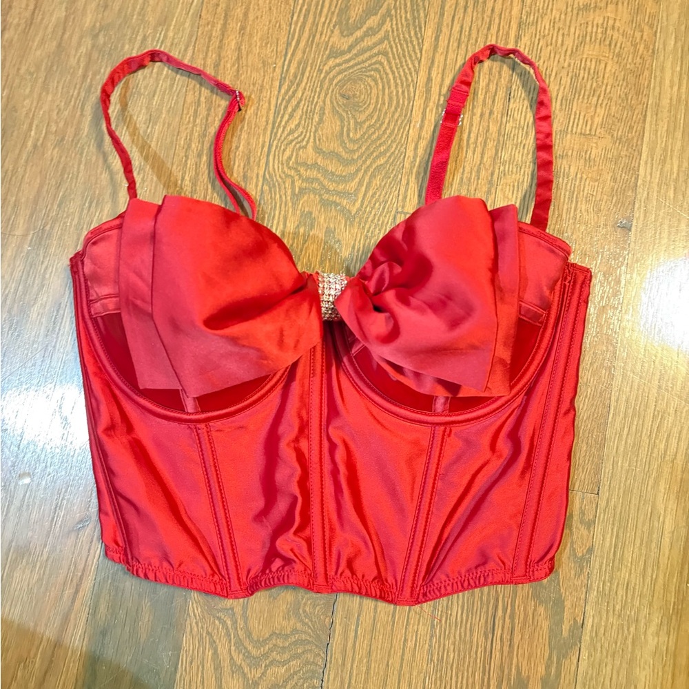 Victoria's Secret Red Satin Corset